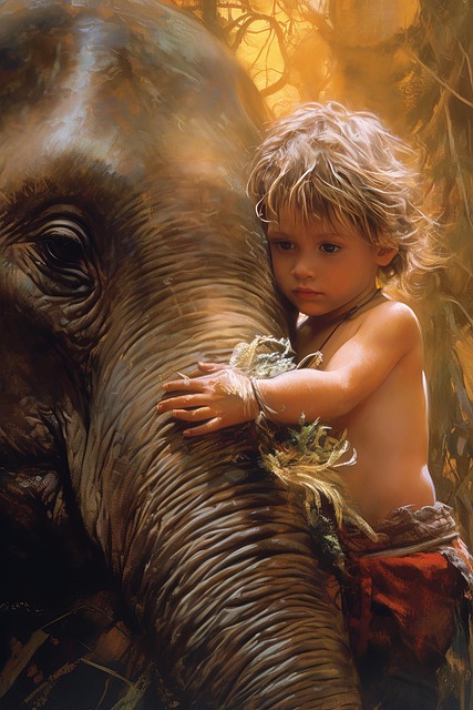 Free ai generated kid forest illustration