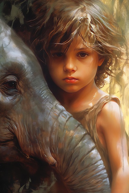 Free ai generated kid forest illustration