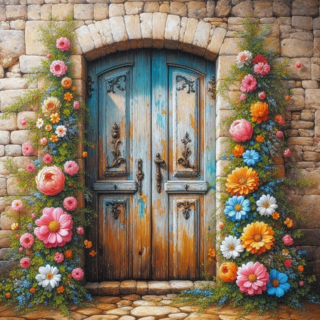 Free ai generated door home illustration