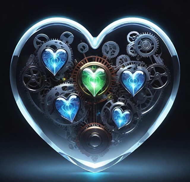 Free ai generated heart glass illustration