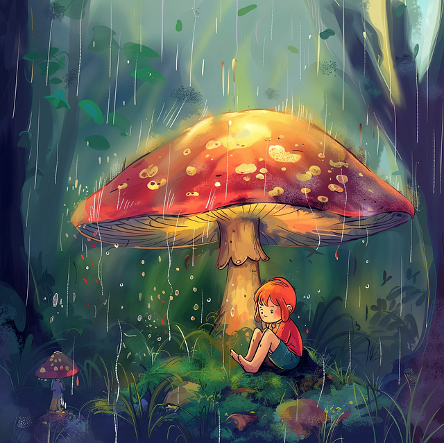 Download free HD stock image of Fungus Nature Free fungus nature child illustration