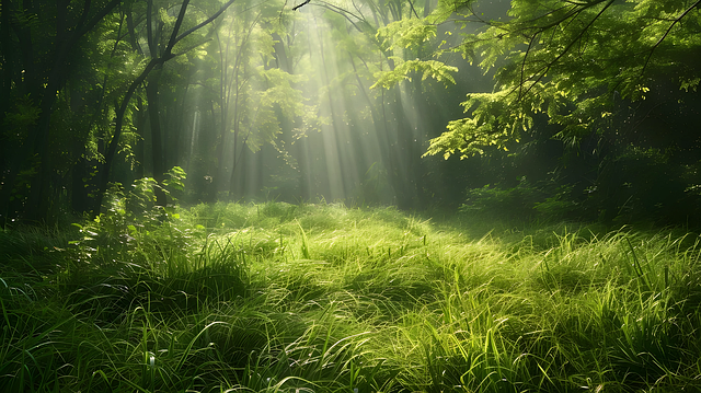 Natur, Jungle, Grøn, Træer, Ai Genereret