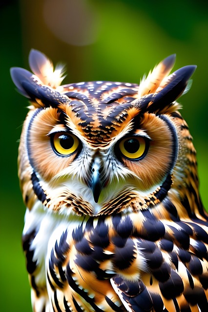 Free ai generated nature owl illustration