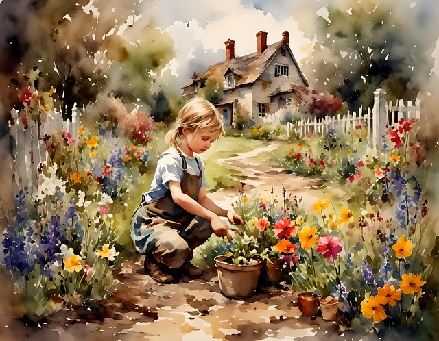 Download free HD stock image of Ai Generated Child Free ai generated child girl illustration