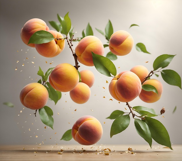 Free fruit peach summer illustration