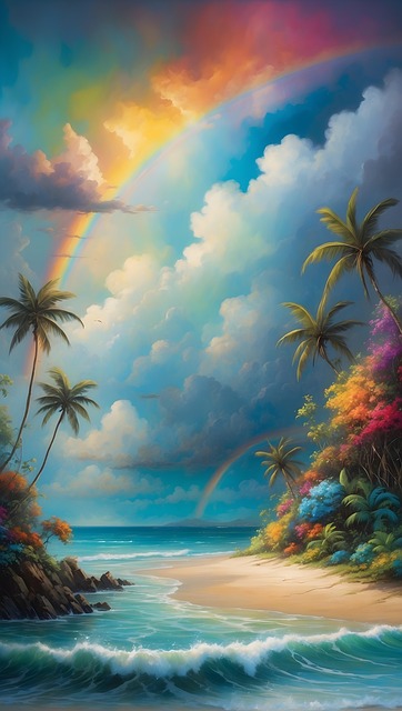 Free painting nature colour illustration