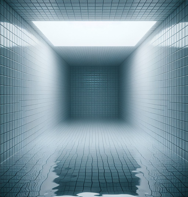 Free pool structure backroom illustration