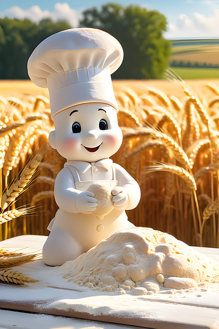 Free ai generated baker wheat field illustration