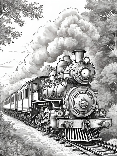 Download free HD stock image of Ai Generated Steam Locomotive Free ai generated steam locomotive train illustration