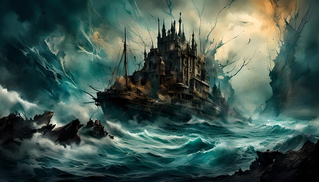 Free ai generated ship sea illustration