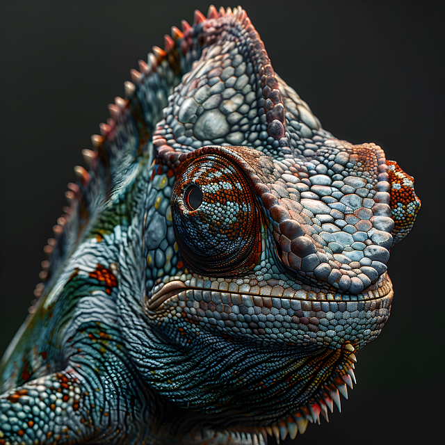 Free ai generated chameleon iguana illustration