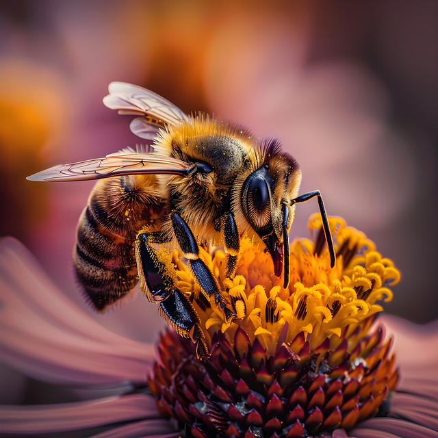 Free ai generated pollination bee illustration