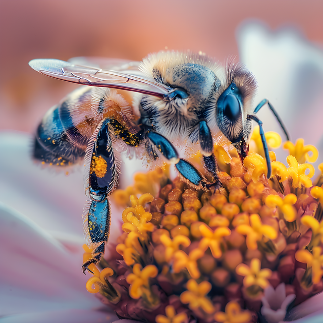 Free ai generated pollination bee illustration