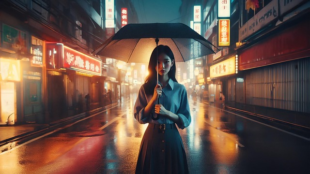 Free young asian woman illustration