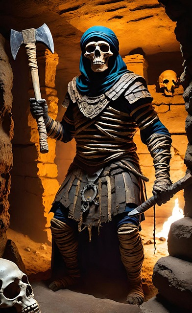Free ai generated mummy catacomb illustration