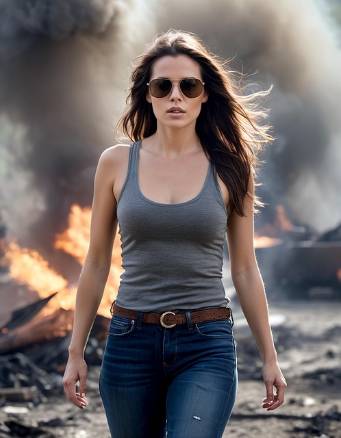 Download free HD stock image of Ai Generated Woman Free ai generated woman fire illustration