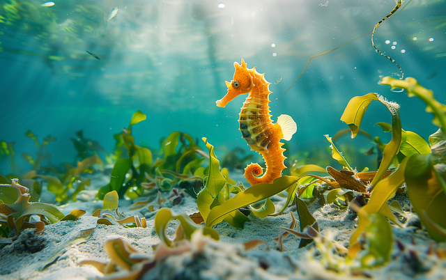 Download free HD stock image of Seahorse Underwater Free seahorse underwater ocean illustration
