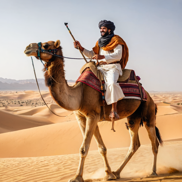 Free ai generated nomad desert illustration
