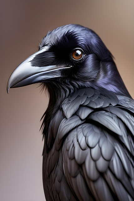 Free ai generated raven crow illustration