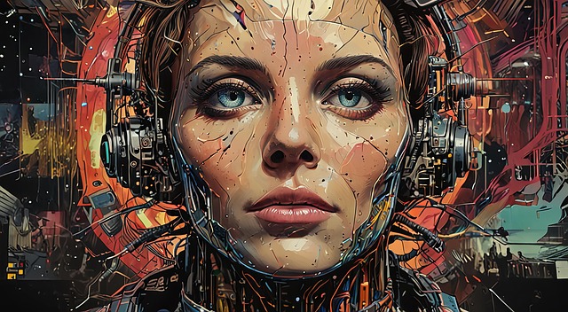 Free scifi futuristic woman illustration