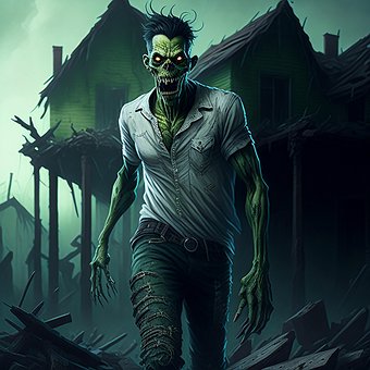 Ai Gegenereerd, Mens, Zombie, Fantasie