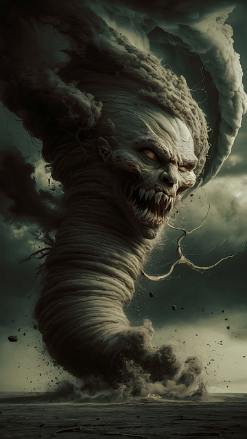 Free ai generated tornado twister illustration