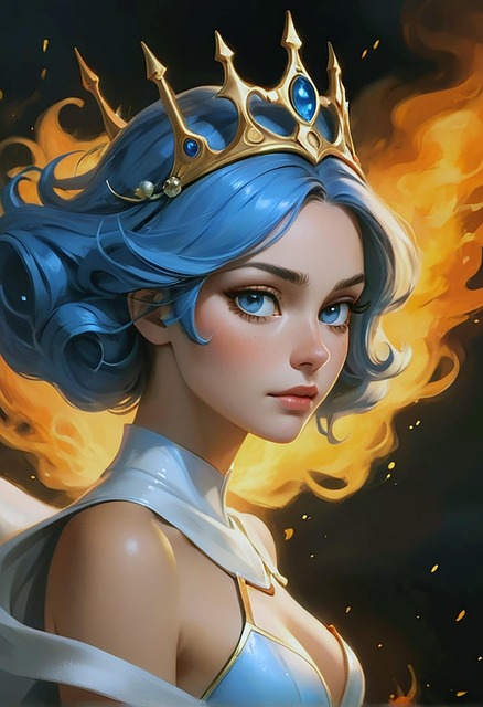 Free ai generated woman crown illustration