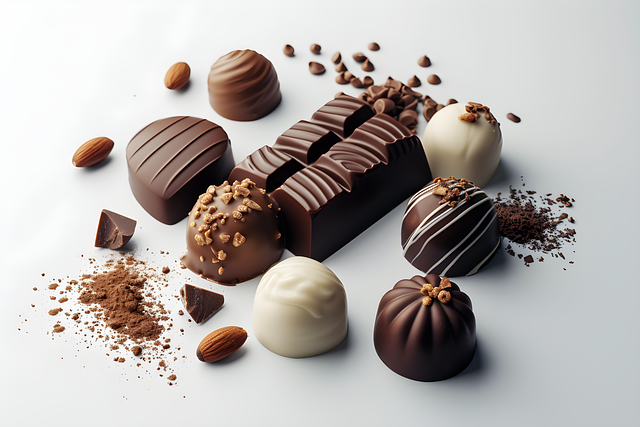 Free ai generated chocolate pralines illustration
