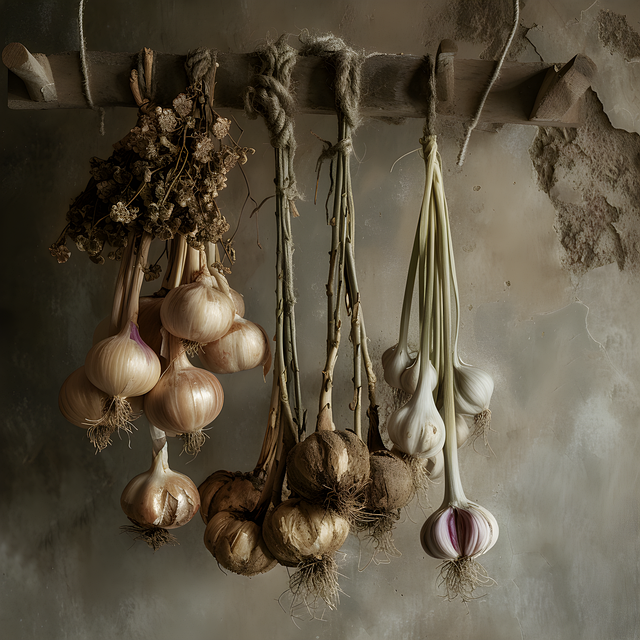 Free onion vegetables garlic illustration