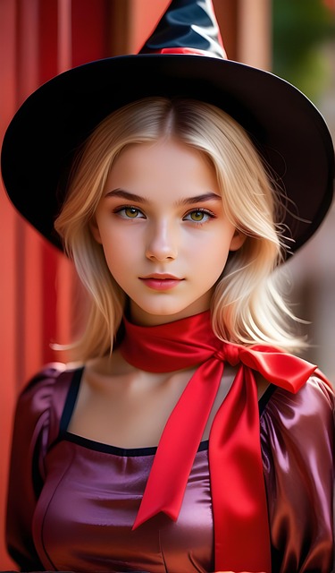 Free witch young luxurious clothes illustration