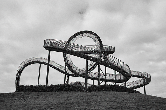 ruhr area, industry, architecture, black and white