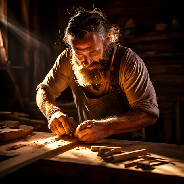 Download free HD stock image of Ai Generated Man Free ai generated man carpenter illustration