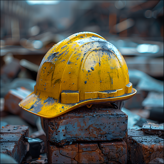 Free helmet construction job illustration
