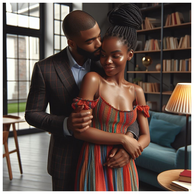Free love couple romance illustration