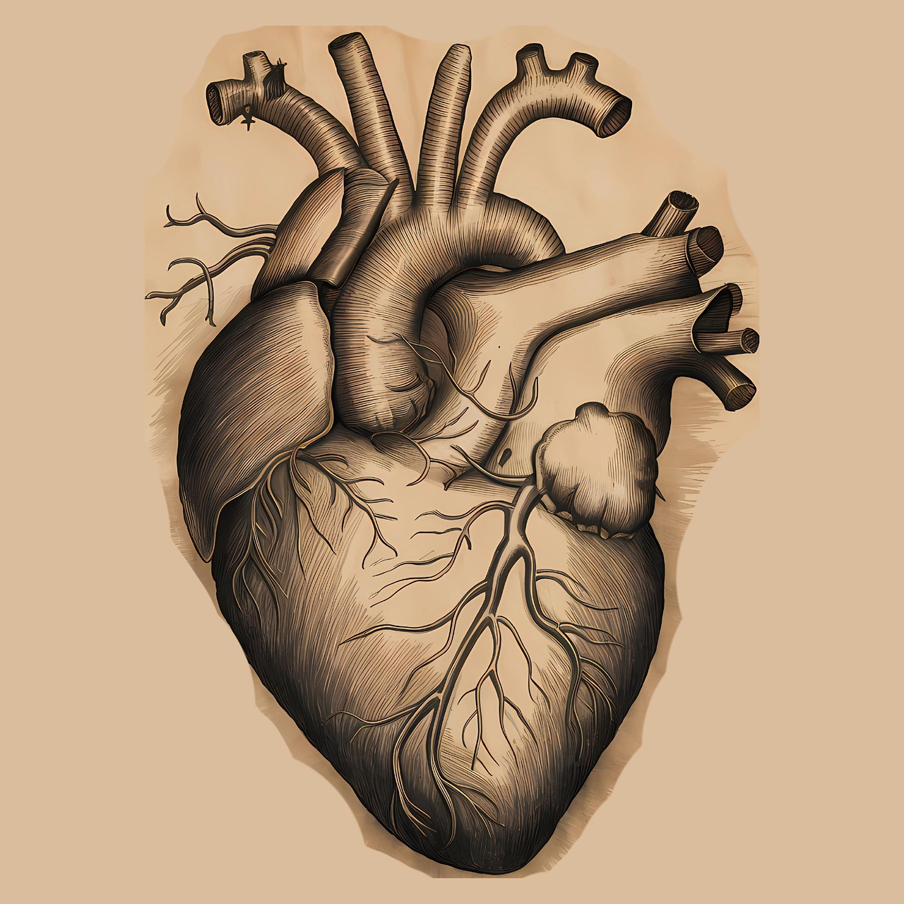 Anatomisk Hjerte Medisinsk Illustrasjon Anatomisk Hjerte Diagram
