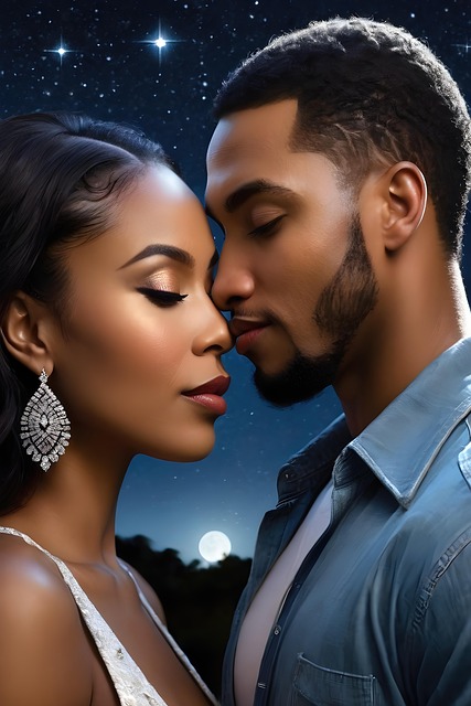 Free ai generated kiss couple illustration