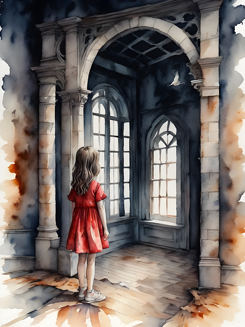 Free ai generated girl child illustration