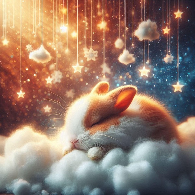 Download free HD stock image of Ai Generated Rabbit Free ai generated rabbit sleep illustration