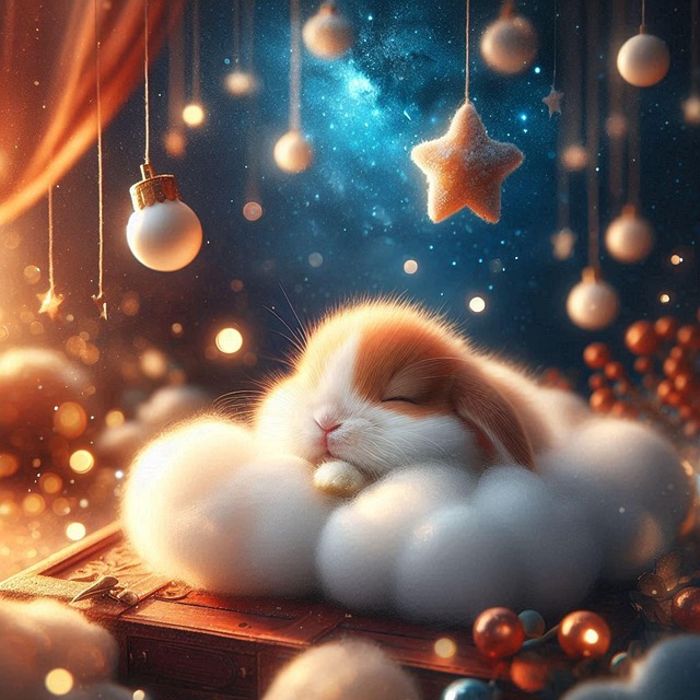 Download free HD stock image of Ai Generated Rabbit Free ai generated rabbit sleep illustration