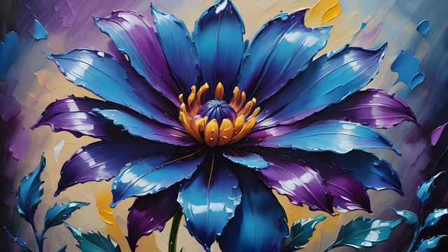 Ai Gerado, Fundo Floral, Roxa, Flor