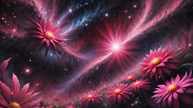 Free ai generated pink flowers illustration