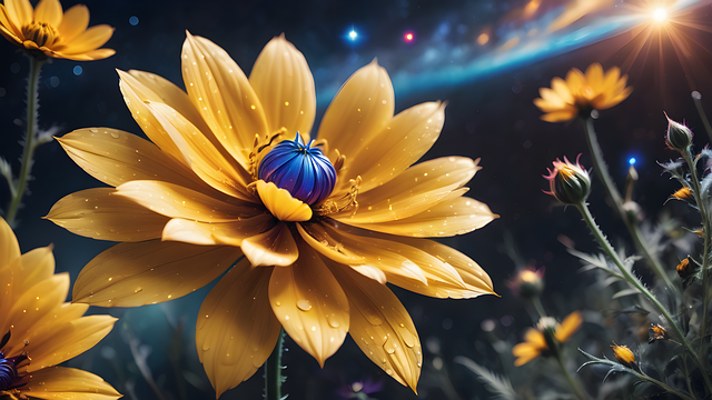 Free ai generated yellow flower illustration