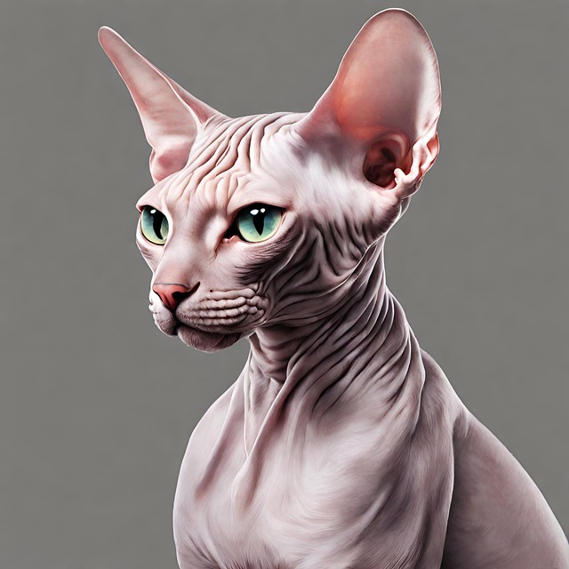 Free ai generated cat sphynx illustration