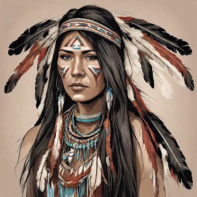 Free ai generated native american illustration