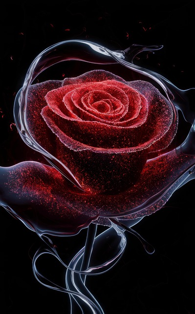 Download free HD stock image of Ai Generated Rose Free ai generated rose petals illustration