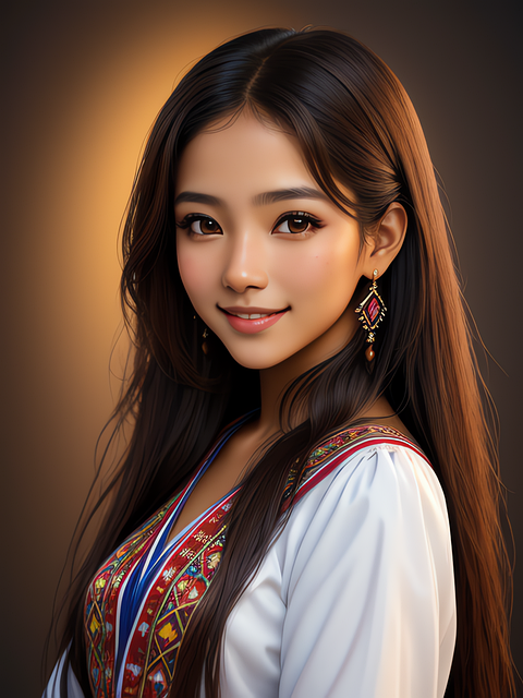Free ai generated woman character illustration