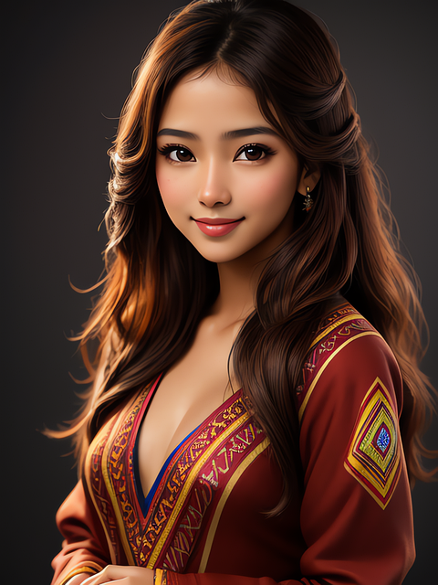 Free ai generated woman character illustration