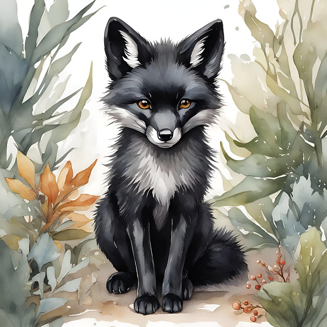 Free Ai Generated Wolf illustration and picture