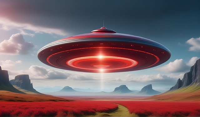 Free ai generated flying saucer ufo illustration