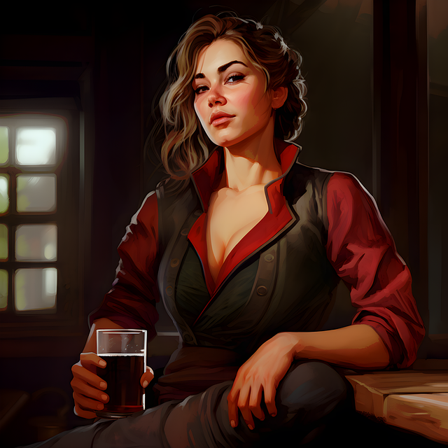 Free ai generated woman drink illustration